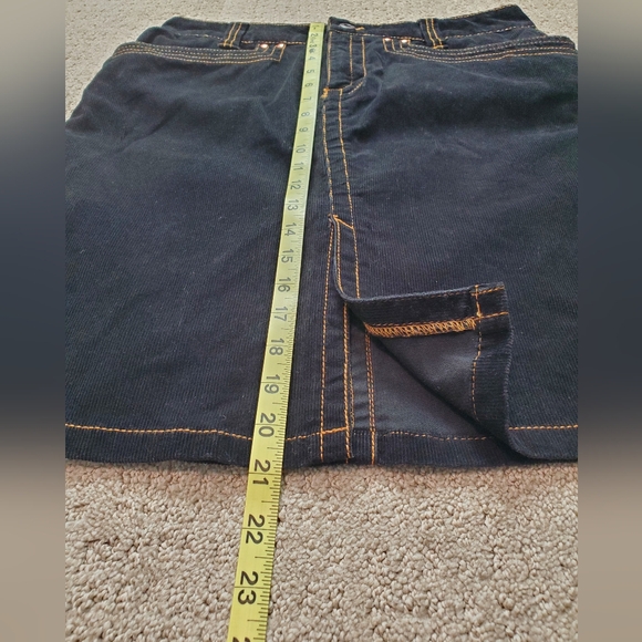 Black Corduroy Mini Skirt - Picture 5 of 6